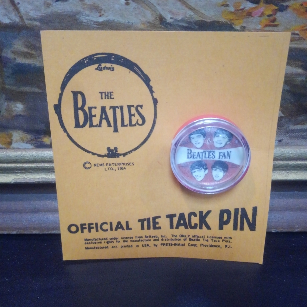 🎵 1964 The Beatles 🔥 💎 Original 👔 Tie Tack Pin 📌 Rare ✨ 60s 🎸 John Lennon